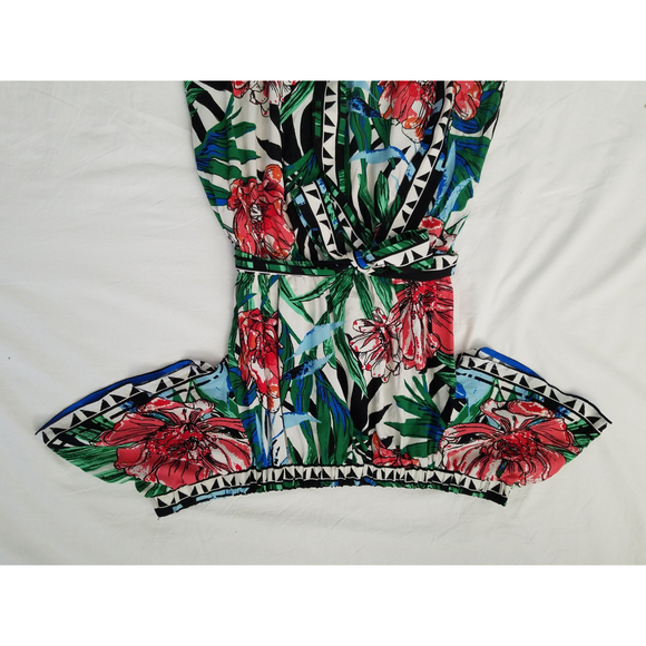 Flying Tomato Sz S Classy Boho Green Floral High Low Maxi Dress NEW without TAG - Picture 10 of 10